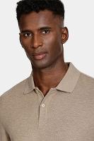 Polo Aramis Manga Curta Melange Marrom Militar - 3