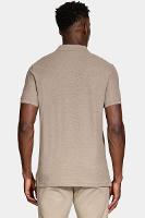 Polo Aramis Manga Curta Melange Marrom Militar - 4