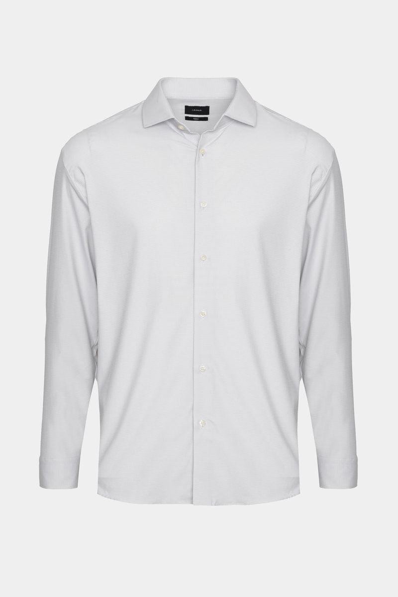 Camisa Aramis Manga Longa Regular Branco e Cinza - 4