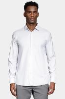 Camisa Aramis Manga Longa Regular Branco e Cinza - 1