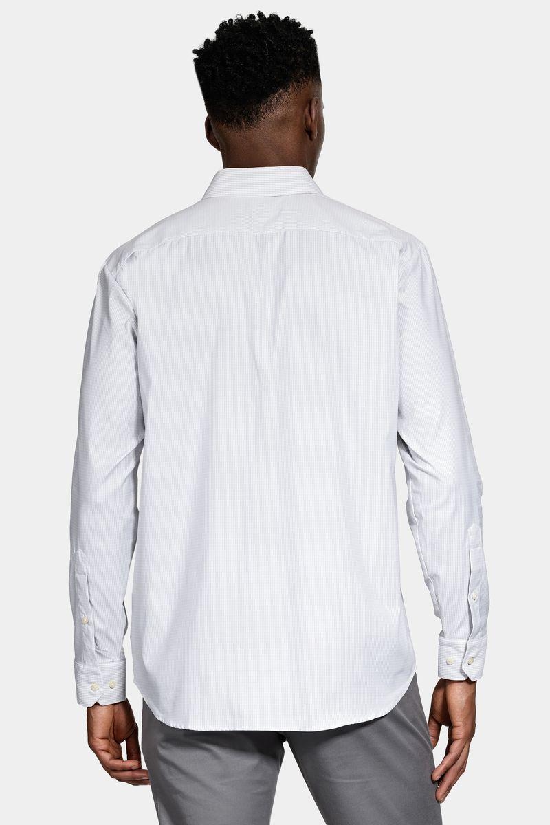 Camisa Aramis Manga Longa Regular  Branco e Cinza - 4