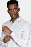 Camisa Aramis Manga Longa Regular  Branco e Cinza - 3