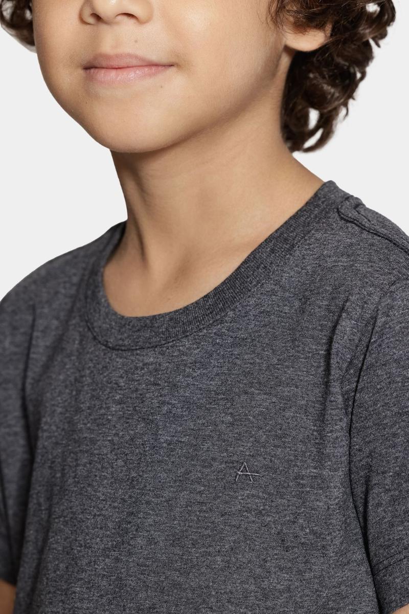 Camiseta Infantil Aramis Básica Cinza Mescla - 3