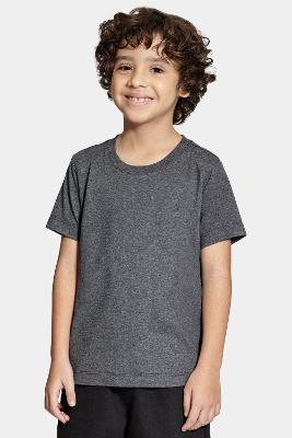 Camiseta Infantil Aramis Básica Cinza Mescla