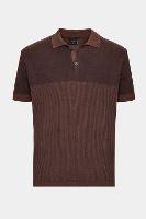 Polo Aramis Tricot Mc Mix Jacquard Cafe - 1
