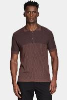 Polo Aramis Tricot Mc Mix Jacquard Cafe - 2