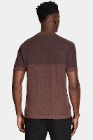 Polo Aramis Tricot Mc Mix Jacquard Cafe - 5