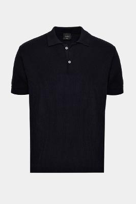 Polo Aramis Tricot Mc Mix Jacquard Marinho