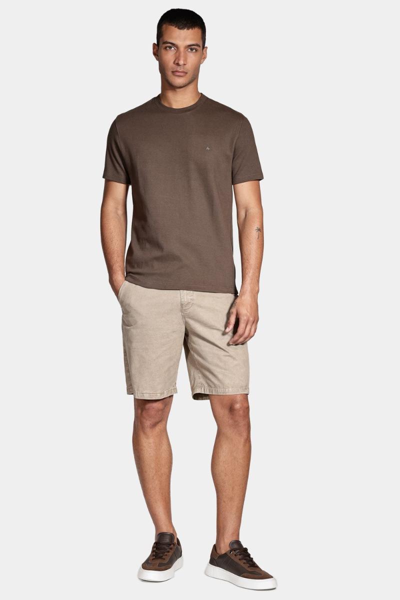 Bermuda Aramis Chino Clássica Estonada Verde Militar - 2