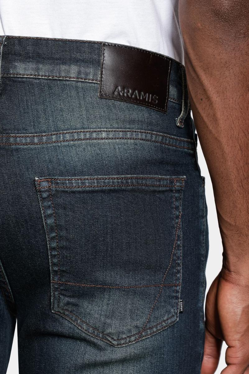 Calça Aramis Jeans Slim Blue Sobretinta Azul - 5