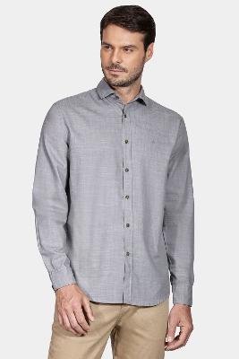 Camisa Aramis Manga Longa Denim Like Cinza