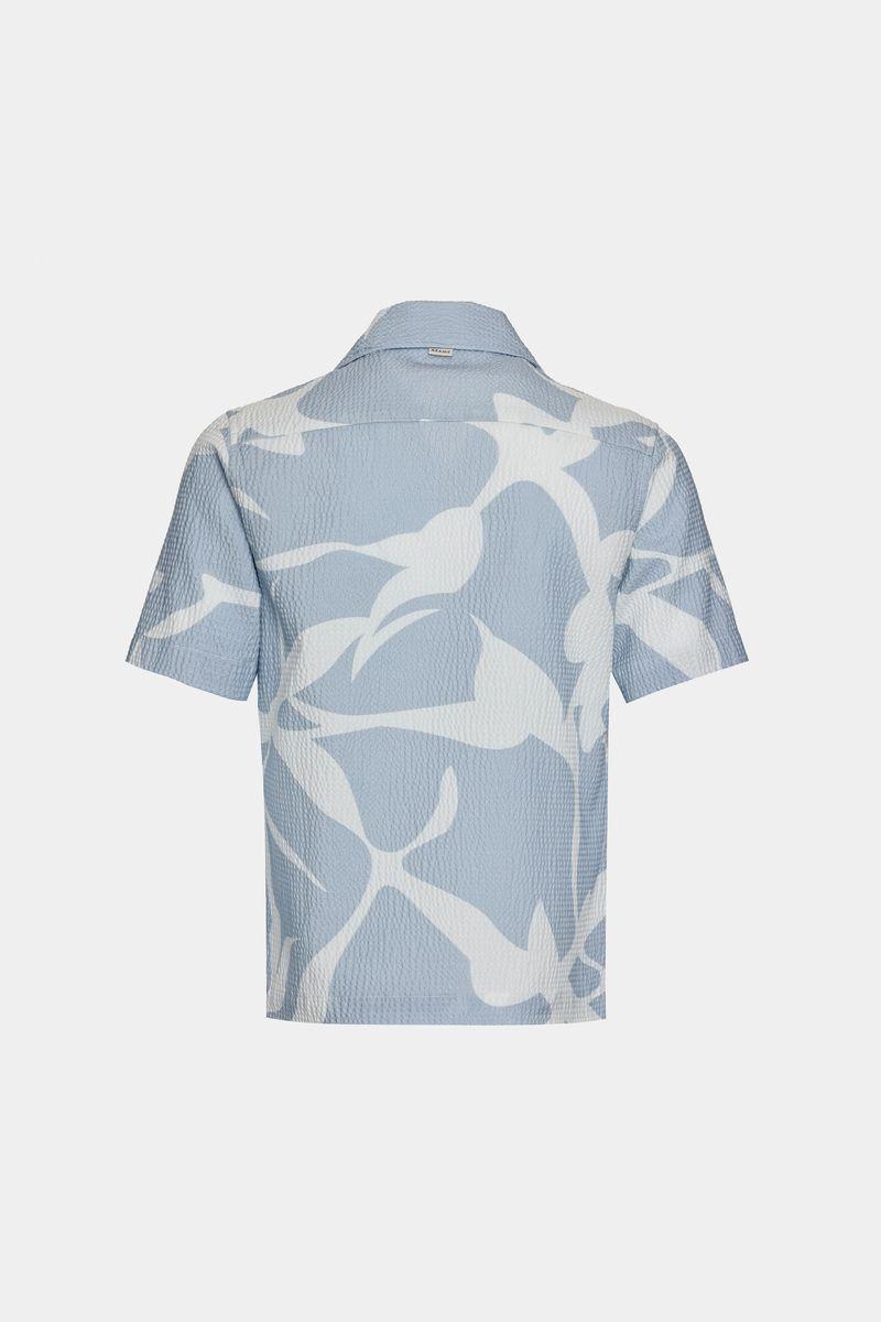 Camisa Aramis Infantil Regular Manga Curta  Azul e Branco - 6