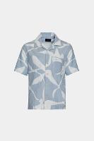 Camisa Aramis Infantil Regular Manga Curta  Azul e Branco - 5