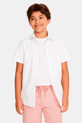 Camisa Aramis Infantil Regular Manga Curta Branco