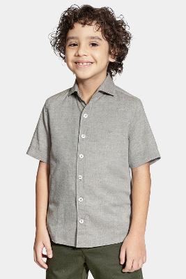 Camisa Aramis Infantil Regular Manga Curta Verde Medio