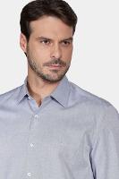 Camisa Manga Longa Cosmo Regular Algodão Egípcio Fil a Fil Barolo Azul Médio - 3