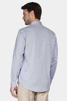 Camisa Manga Longa Cosmo Regular Algodão Egípcio Fil a Fil Barolo Azul Médio