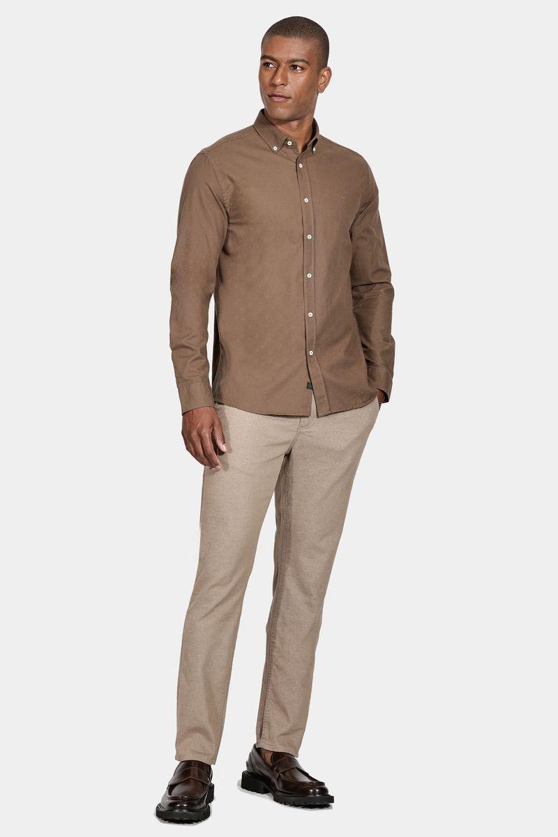Camisa Manga Longa Move Slim Oxford Button Down Planalto Cáqui - 2