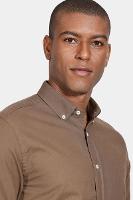 Camisa Manga Longa Move Slim Oxford Button Down Planalto Cáqui - 3