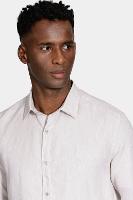 Camisa Aramis Manga Longa Slim Linho Irlandês Cáqui - 3