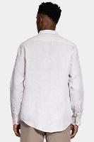 Camisa Aramis Manga Longa Slim Linho Irlandês Cáqui