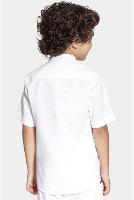 Camisa Aramis Algodão Manga Curta Gola Padre Branco