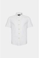 Camisa Aramis Algodão Manga Curta Gola Padre Branco - 5