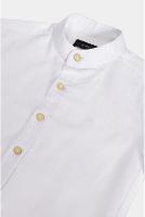 Camisa Aramis Algodão Manga Curta Gola Padre Branco - 6