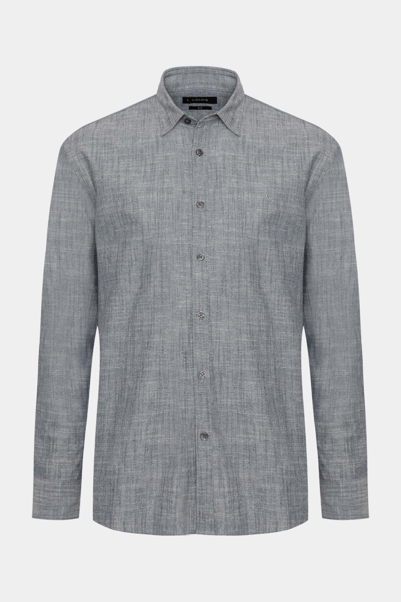 Camisa Aramis Manga Longa Regular Flamê Azul - 5