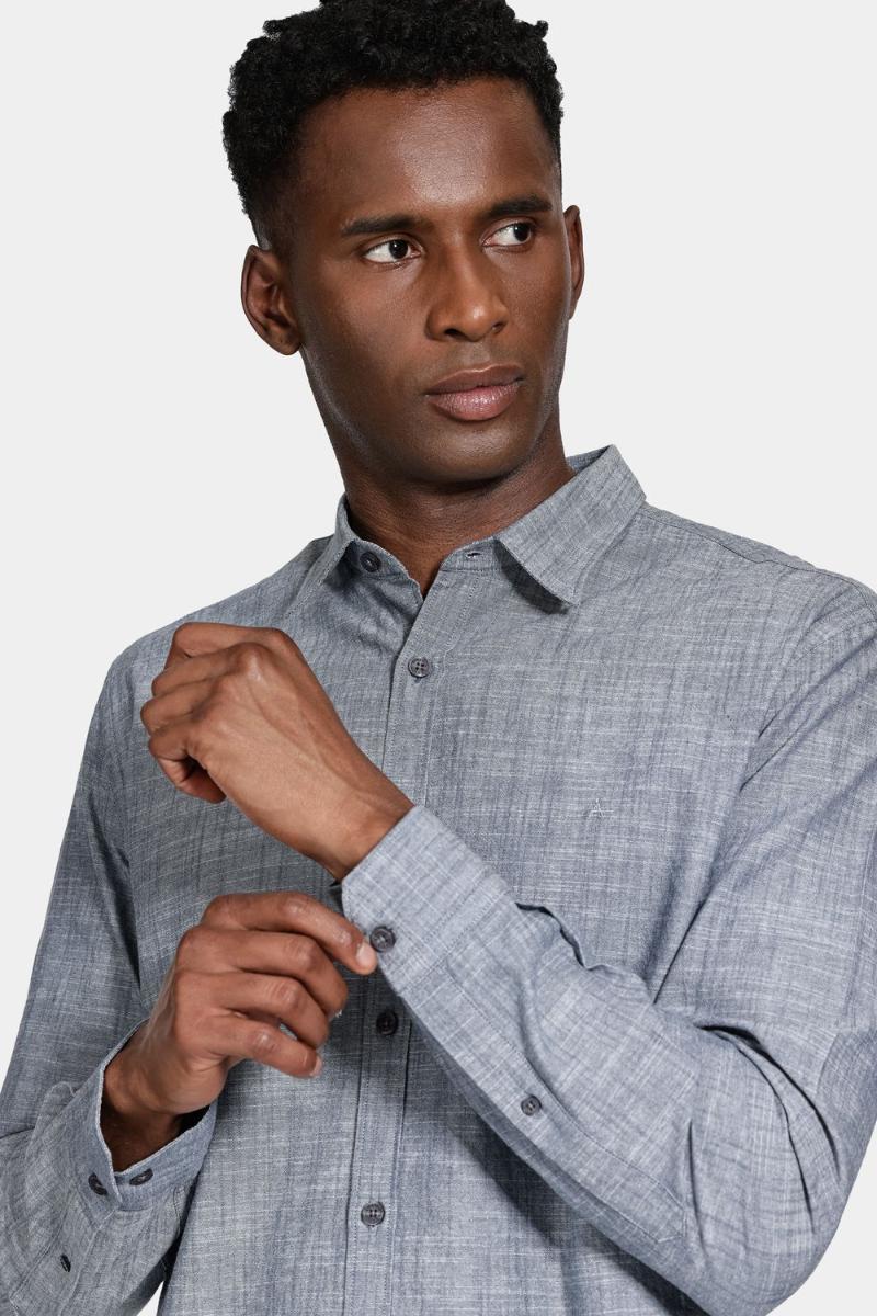 Camisa Aramis Manga Longa Regular Flamê Azul - 3