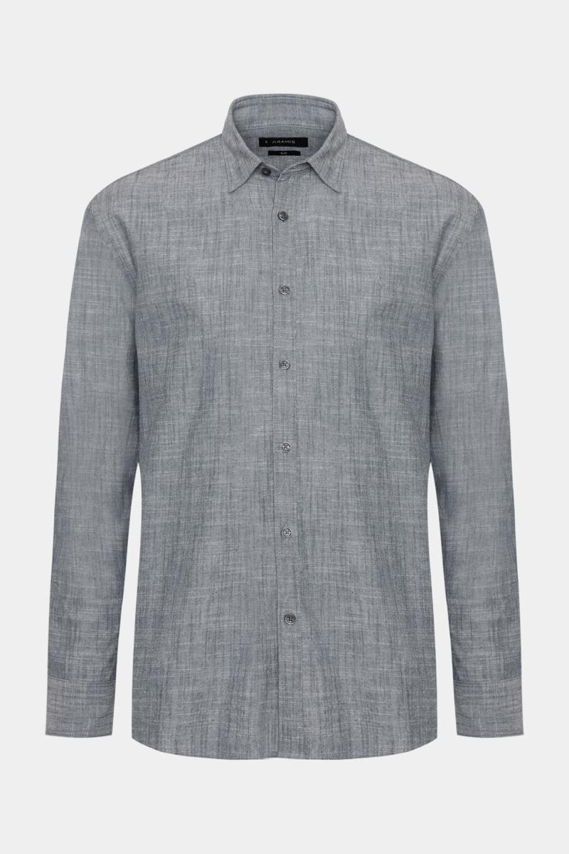 Camisa Aramis Manga Longa Regular Flamê Azul - 5