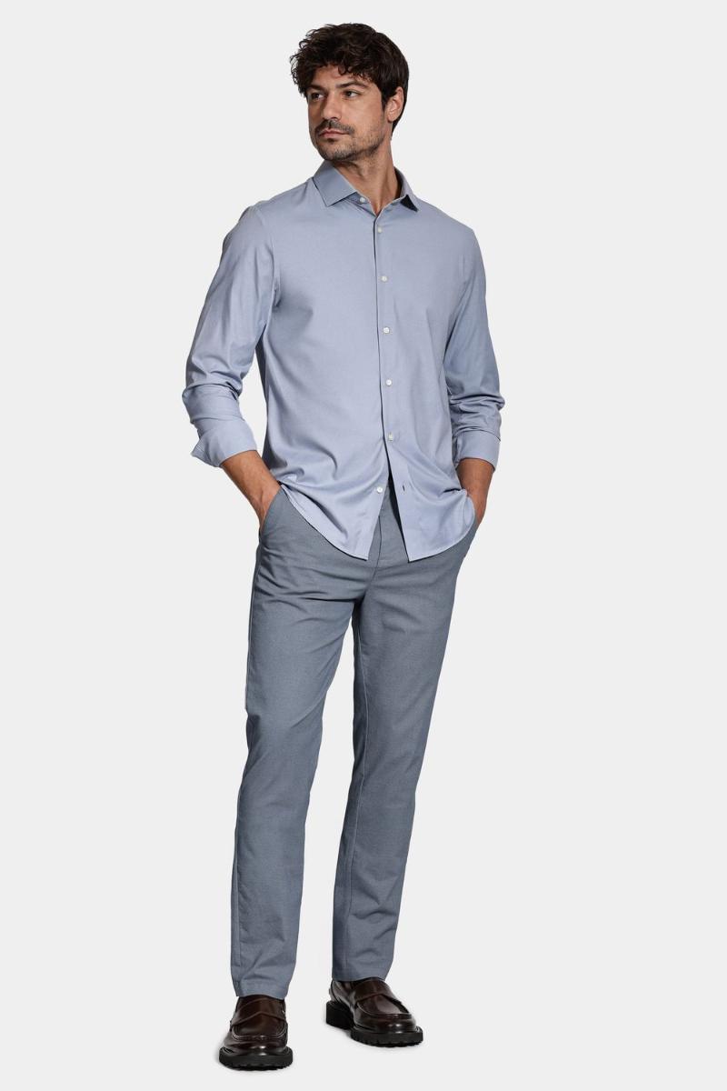 Calça Aramis Chino Clássica Azul Indigo - 3