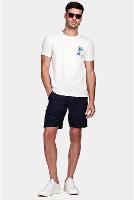 Bermuda Aramis Chino Clássica Maquinetada Rústica Marinho - 7