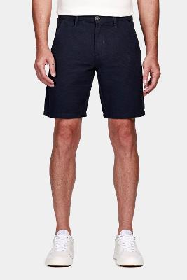 Bermuda Aramis Chino Clássica Maquinetada Rústica Marinho