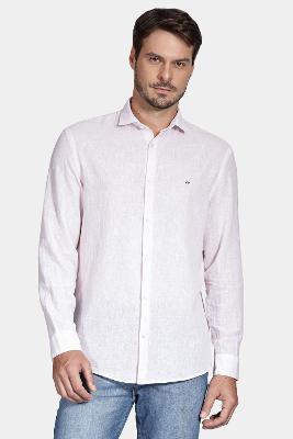 Camisa Aramis Regular Linho Algodão Rosa