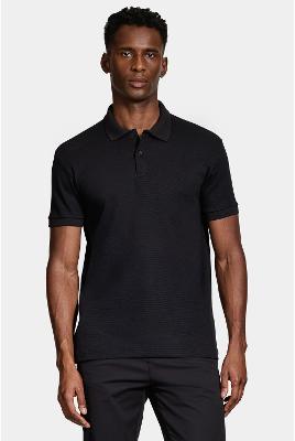 Polo Aramis Manga Curta Quadrile Preto