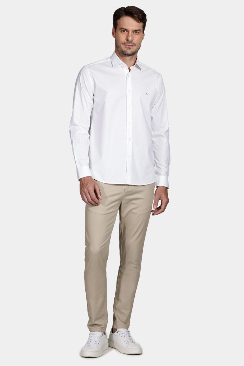 Camisa Aramis Manga Longa Slim de Stretch Branco - 2