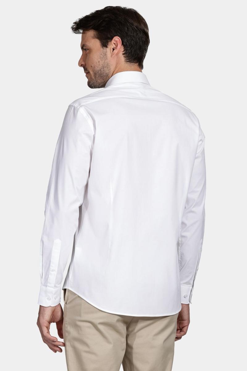 Camisa Aramis Manga Longa Slim de Stretch Branco - 4