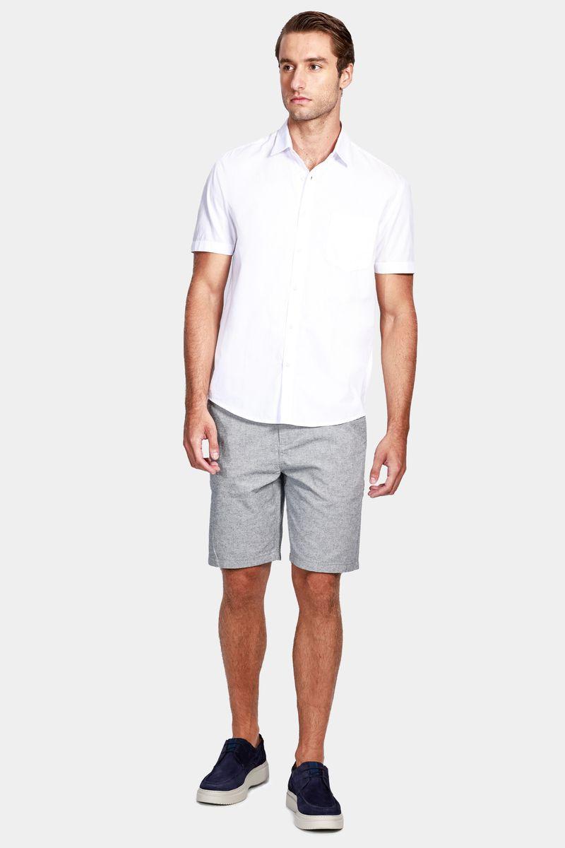 Camisa Aramis Manga Curta Cosmo RegularCom Bolso Branco - 2