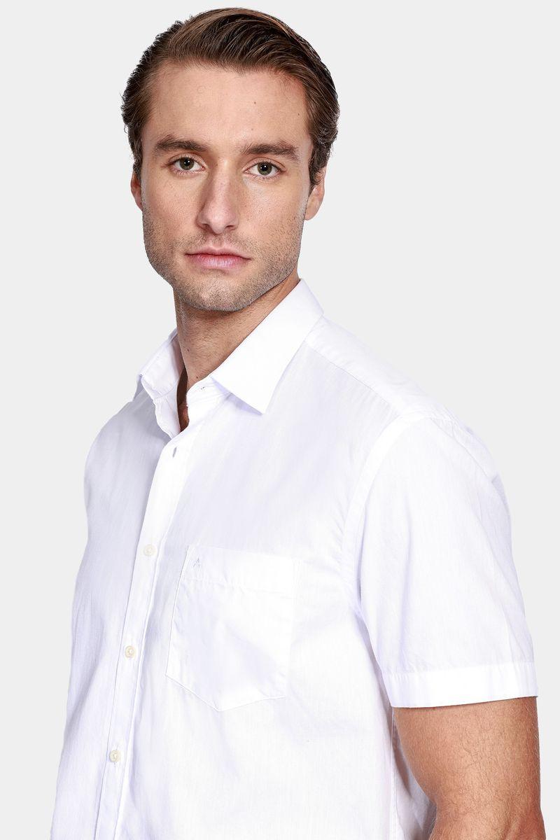 Camisa Aramis Manga Curta Cosmo RegularCom Bolso Branco - 3