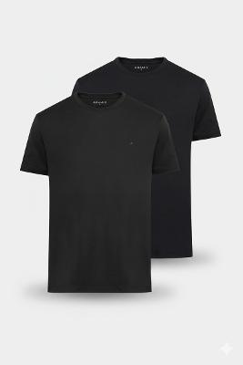 Kit 2 Camisetas Aramis Básicas Pretas