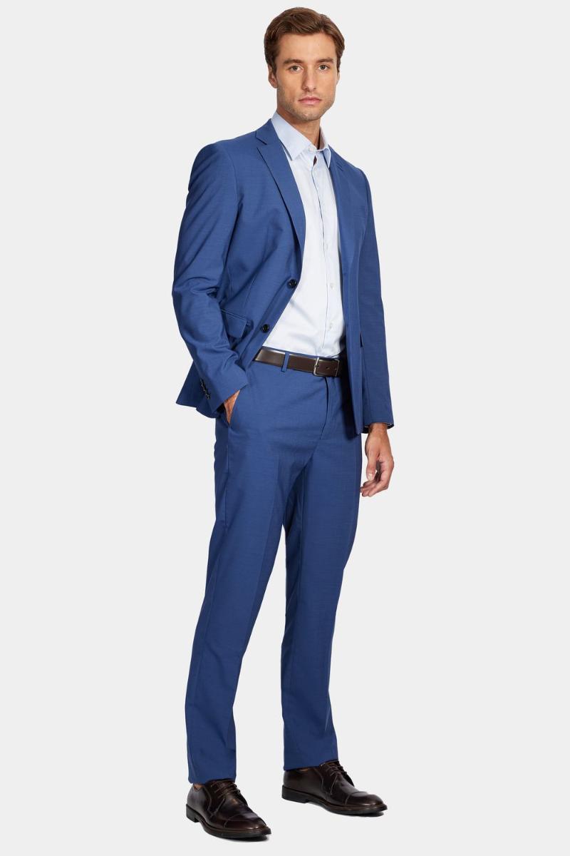 Camisa Aramis Manga Longa Social Super Slim Fio 60 Azul - 2