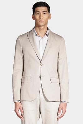 Paletó Algodão Com Elastano Super Slim Bege