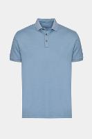 Polo Manga Curta Aramis Liquid Cotton Azul Indigo - 5