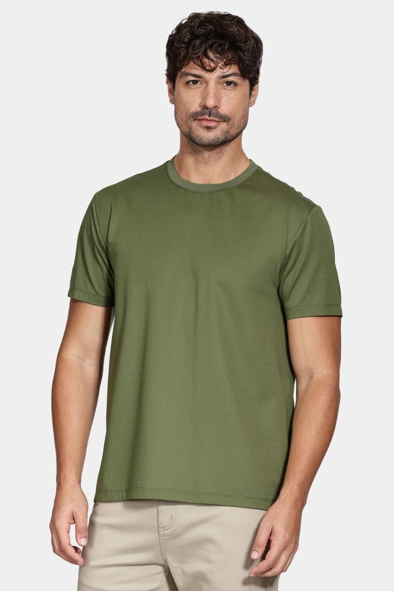 Camiseta Manga Curta Aramis Mercerized Interlock Militar - 2