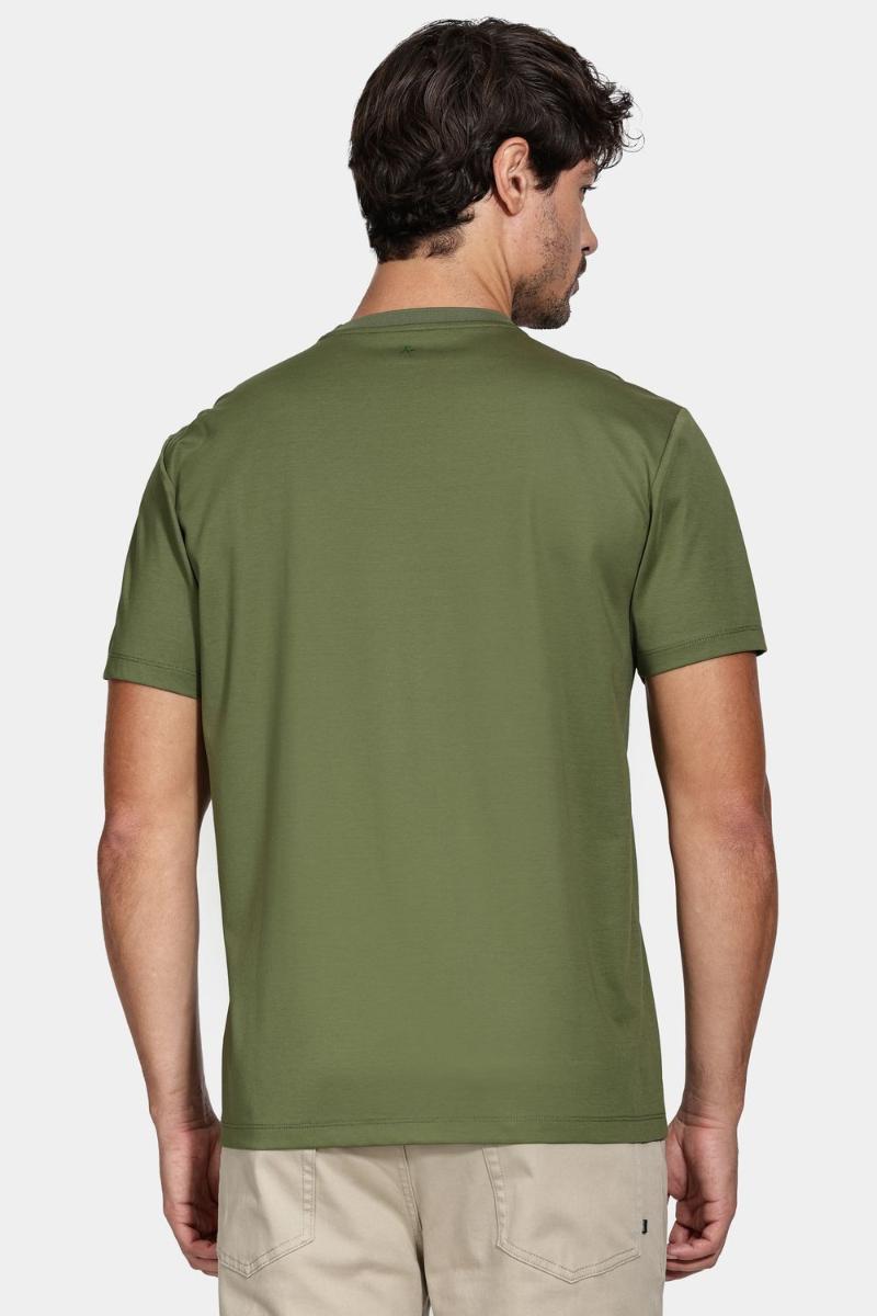 Camiseta Manga Curta Aramis Mercerized Interlock Militar - 6