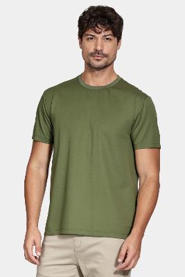Camiseta Manga Curta Aramis Mercerized Interlock Militar