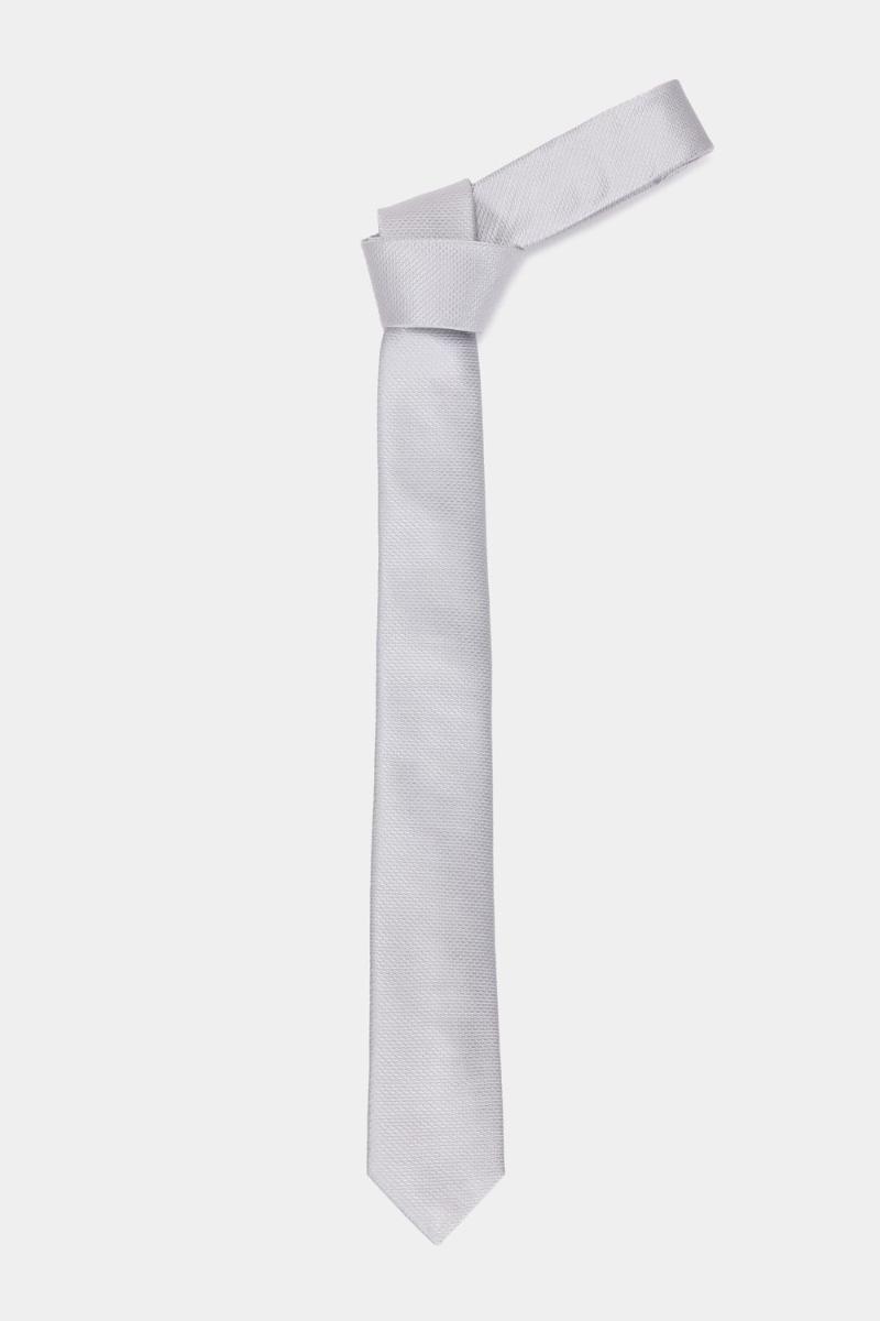 Gravata Aramis Jacquard Seda Triangle  Cinza - 3