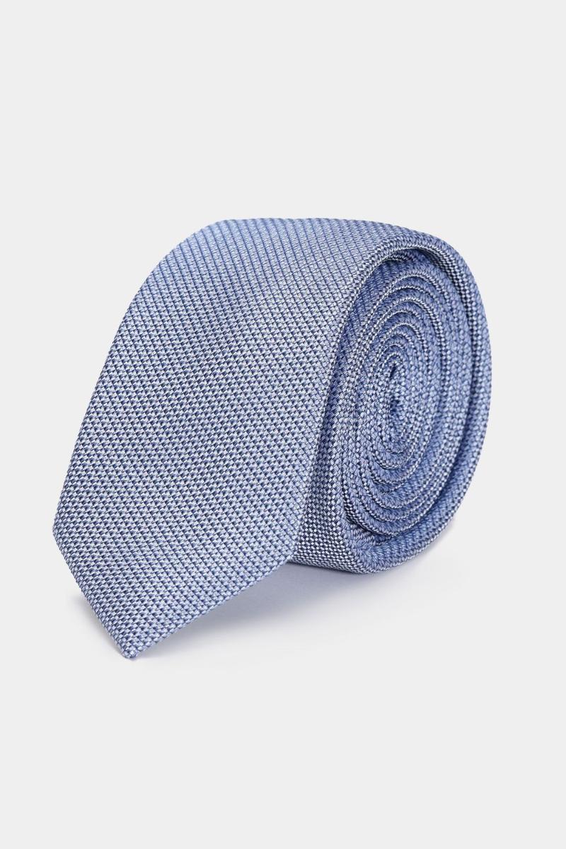 Gravata Aramis Jacquard Seda Star Azul Claro - 1