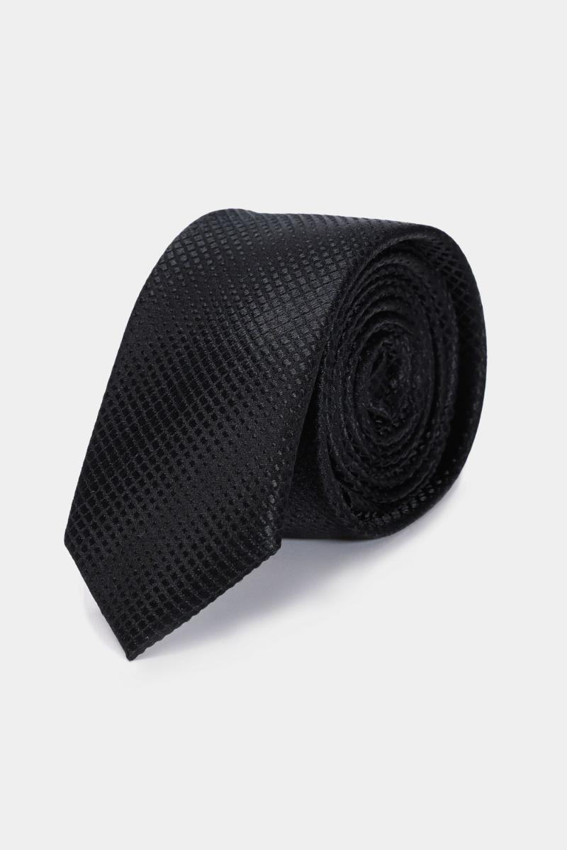 Gravata Aramis Jacquard Seda Gradient Preto - 1